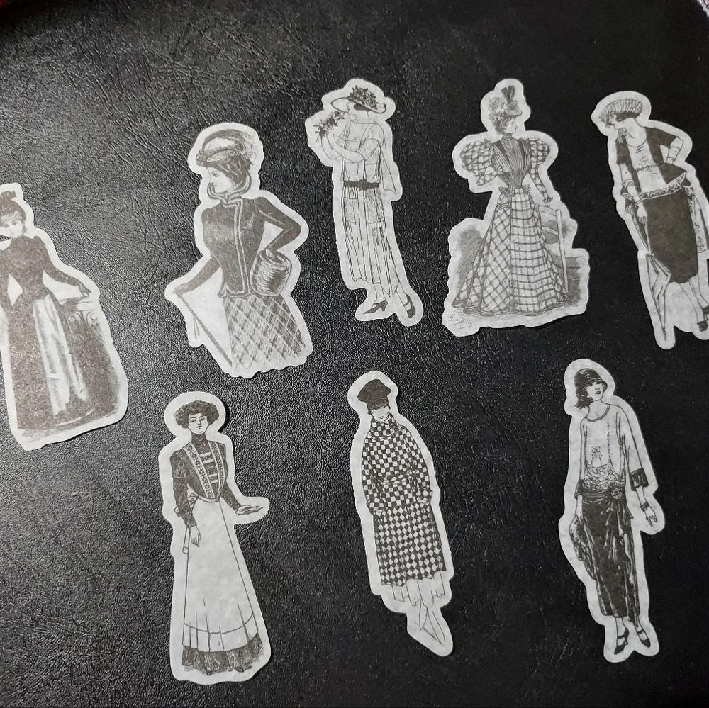 25 pcs. Women Figures Vintage Stickers. Random. Scrapbooking, Journaling, Books
